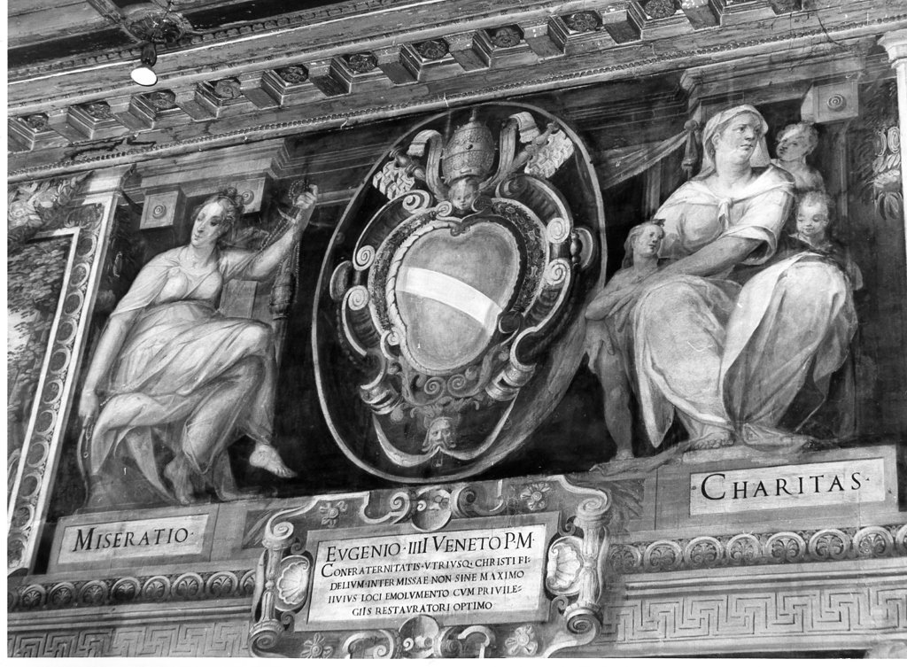 stemma di papa Eugenio IV (dipinto, ciclo) - ambito romano (seconda met&agrave; 